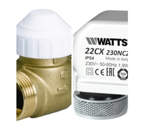 Watts Fancoil Motorlu Vana Seti DN25 İki Yollu PN16 (230 V Motor), Kvs 5,2
